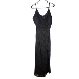 Morgan & Co NWT Women's Long Formal Prom Holiday Dress Black 15 Retails $129